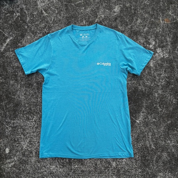 Columbia Performance Fishing Gear PFG T-shirt Size Small Blue Color - Picture 2 of 5